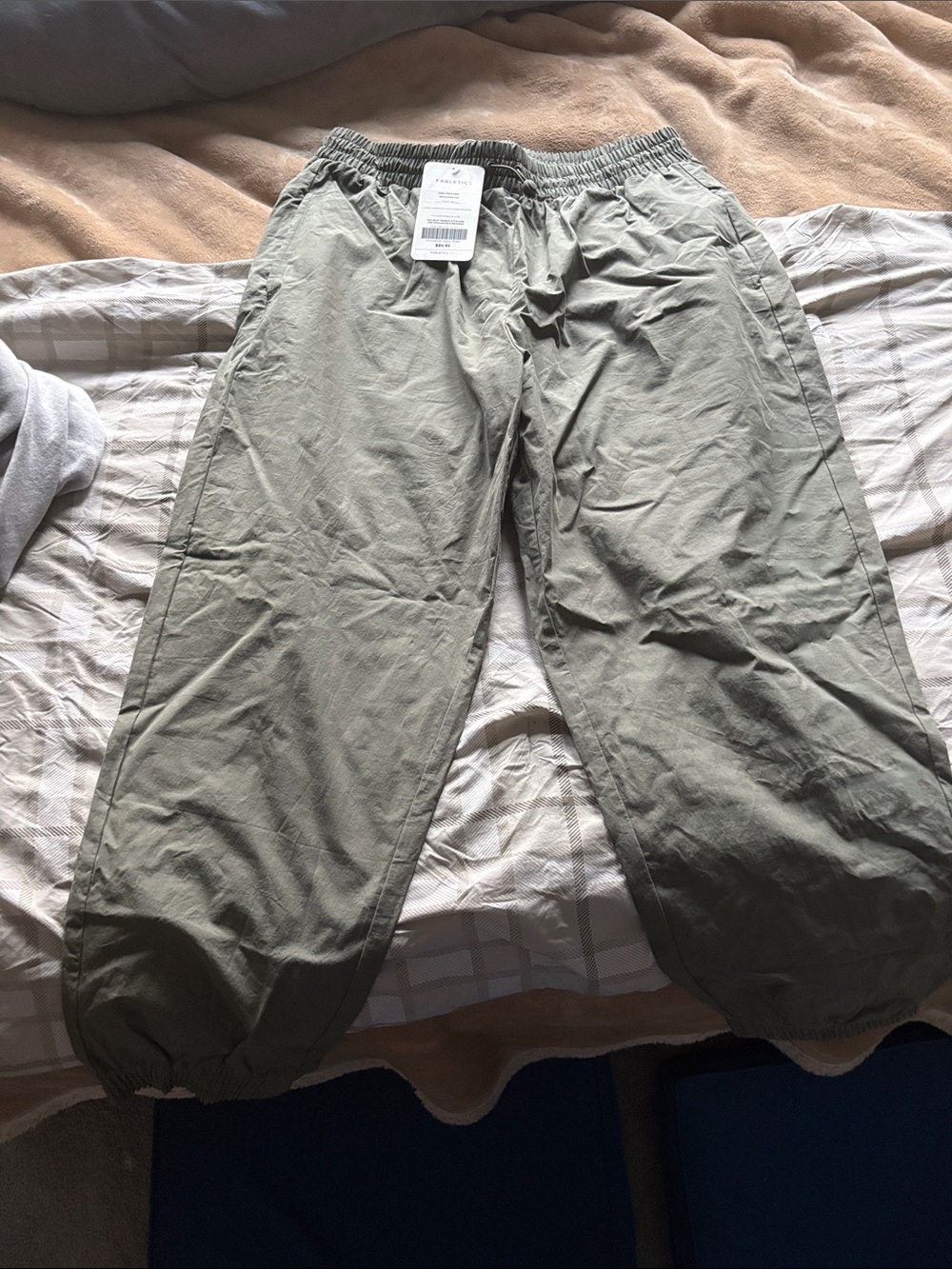 Fabletics Olive Track Joggers with Elastic Cuffs